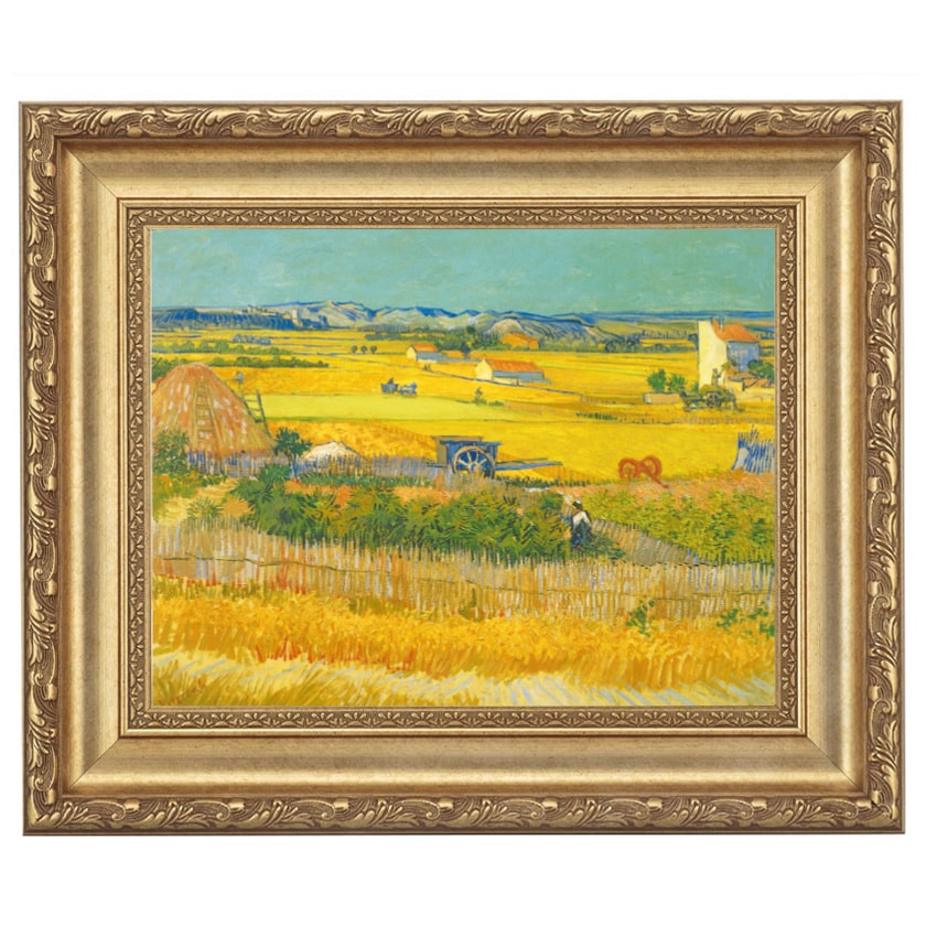 ゴッホ 「クロー平野の収穫風景」 4号 立体複製名画 【5％ポイント還元