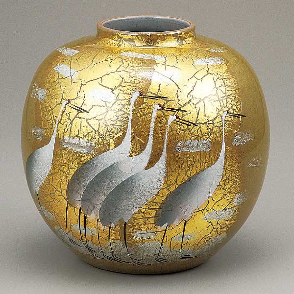 金箔鶴 九谷焼 8号花瓶【ポイント5％還元中】 : ホーリ通信 (熟年時代