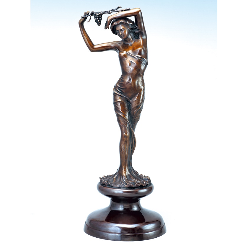 葡萄をかざした少女 美術品 ブロンズ像【ポイント5％還元中