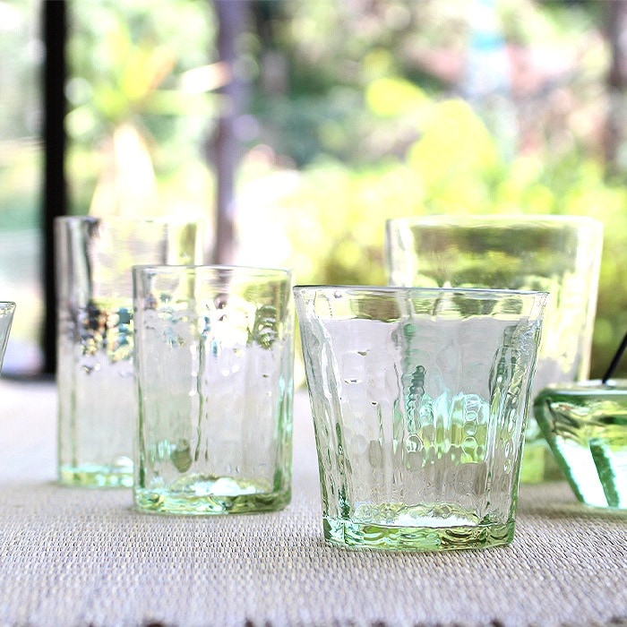 吹きガラス 水口智貴 いぐさガラス お冷グラス 口径5×高8cm [化粧箱付]