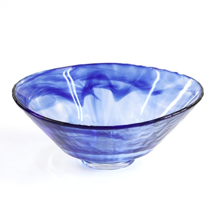 茶盌〉山下璃風 義山 忘草 茶器 ガラス工芸 抹茶茶碗 茶わん 茶道具