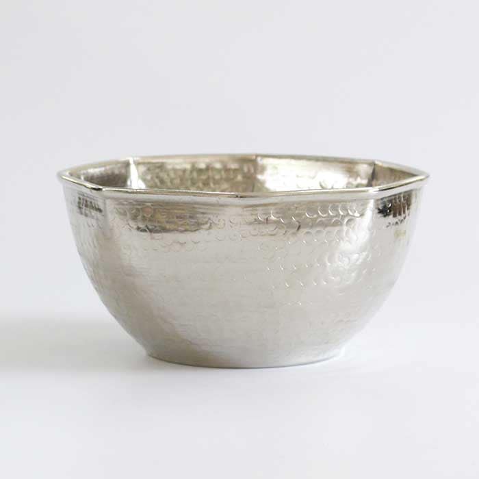 茶道具 建水 槌目八角建水 【 茶道 けんすい モール製 野点 八角建水 】