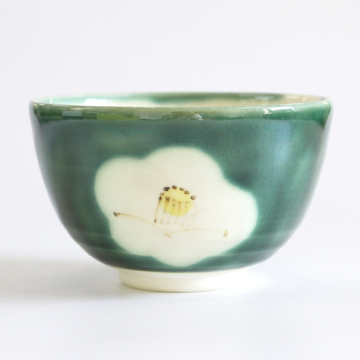 京焼 西川實 作 塩釉葉文流 水指 共箱 茶碗 茶道具 抹茶碗 美品 です