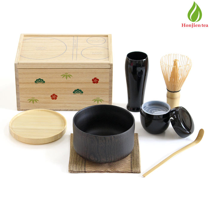 茶道具 セット 遊茶箱 【 白木地（ナチュラル）/松竹梅 】 （メーカー