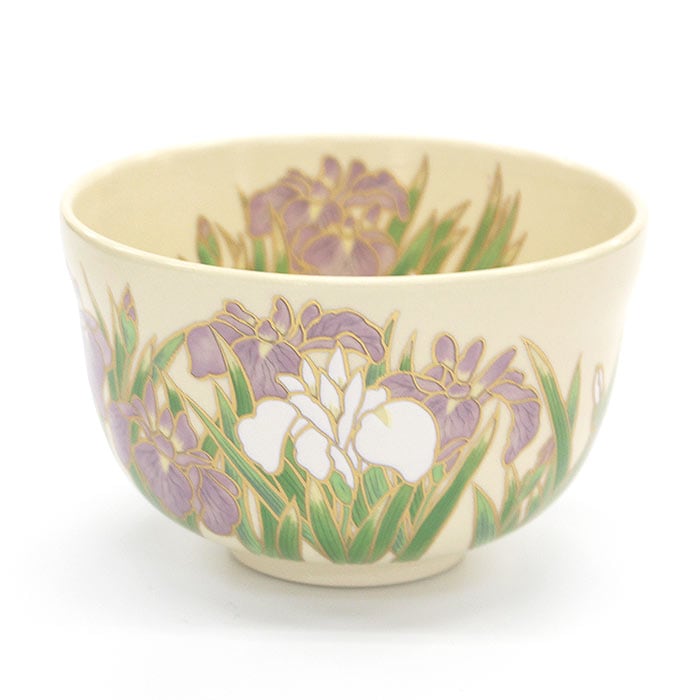 茶道具 抹茶茶碗 宮地英香作 仁清 菖蒲