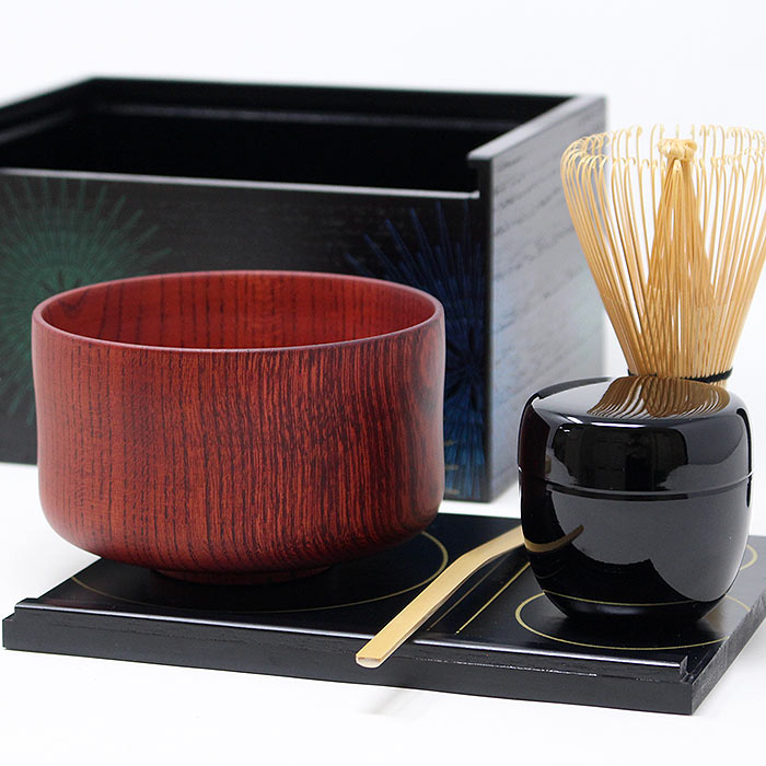 茶道具 セット 遊茶箱 【 黒掻合（ブラック）/華美 】（メーカー直送品