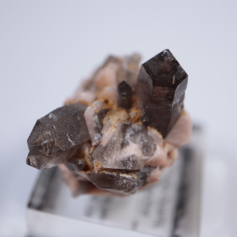 16g スペサルタイト 煙水晶 ガーネット 母岩付き 共生鉱物 鉱物標本