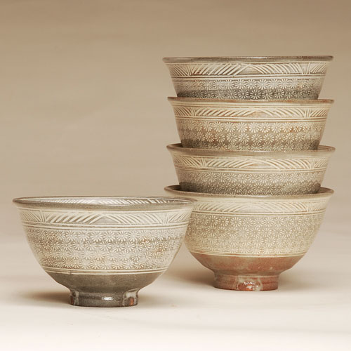 茶道具 御本三島 数茶碗 十客 茶道具 数茶碗（かずちゃわん） 数茶碗