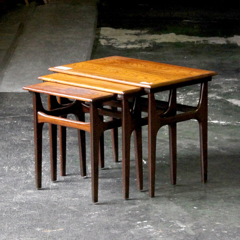 DK19-80 北欧 アンティーク家具 ネストテーブル ローズウッド材