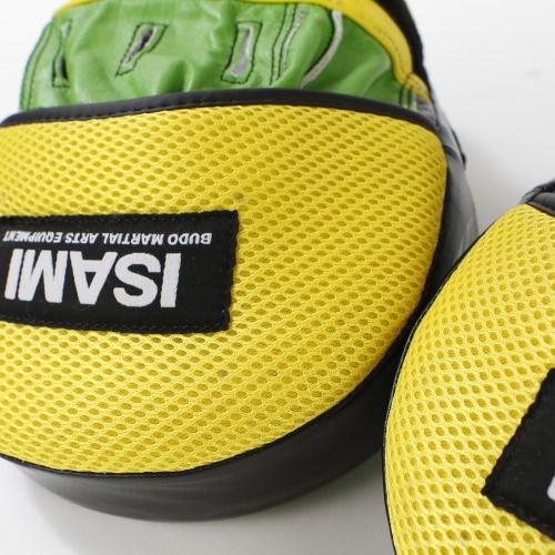 ISAMI パンチングミット イエロー/グリーン パンチングミットNS