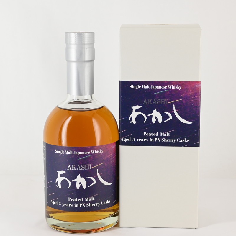 あかし シングルモルト PXシェリーカスク 5年 HEAVILY PEATED 500ml