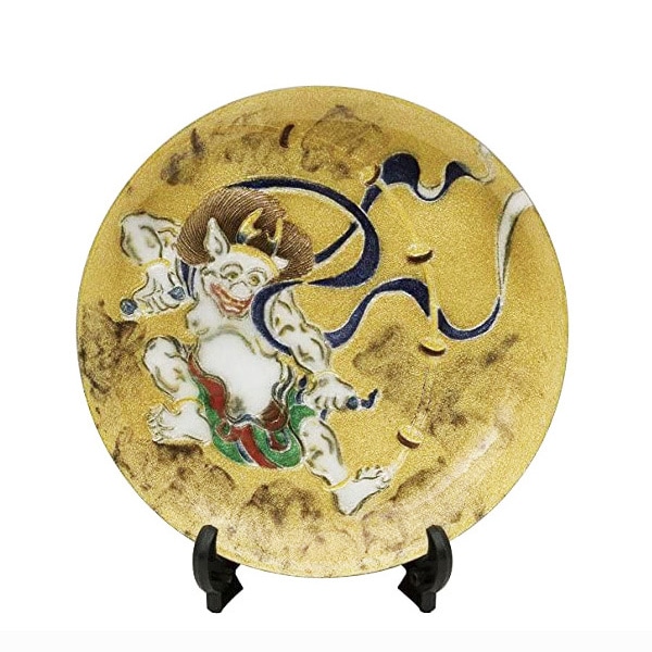 七宝焼き 俵屋宗達 飾皿 7丸 雷神 | 飾皿 丸形 | 伝統工芸品・和風記念