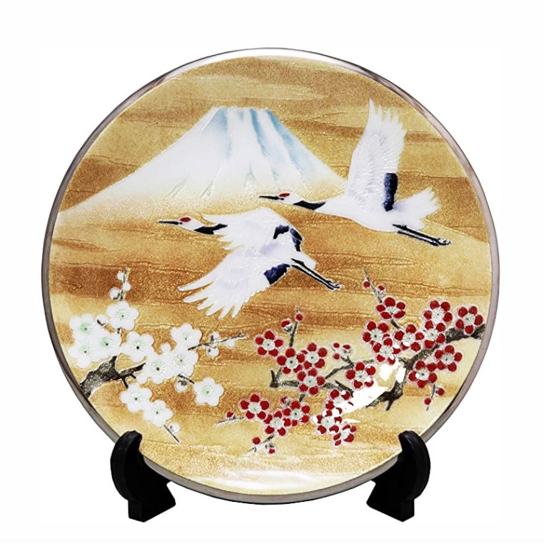 七宝焼き 飾皿 9丸 祝い鶴 | 飾皿 丸形 | 伝統工芸品・和風記念品 通販