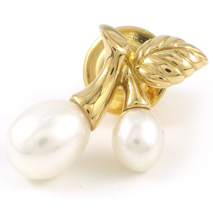 極美品】ミキモト ブローチ ピエロ 三日月 真珠パール シルバーゴールド