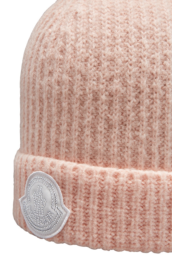 ピンク MONCLER PALM ANGELS ニットキャップ モンクレール ピンク