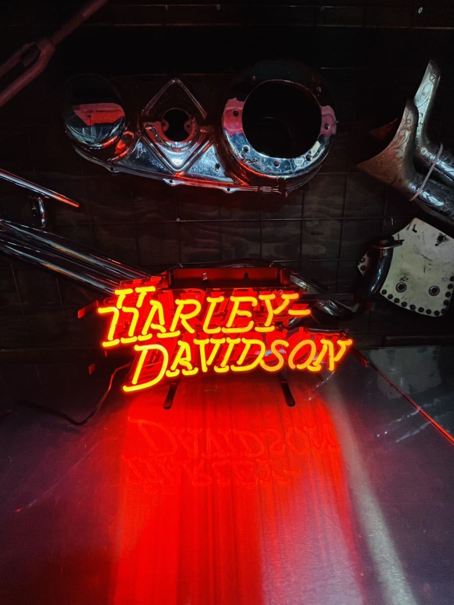オリジナル ネオンサイン HARLEY DAVIDSON ロゴ型 ガラス管 インテリア