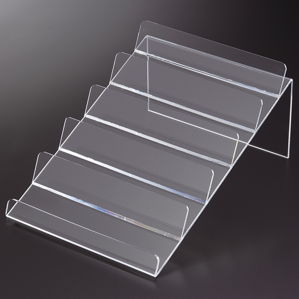 傾斜ディスプレイ台 五連│多段ディスプレイ可能なスタンド｜演出