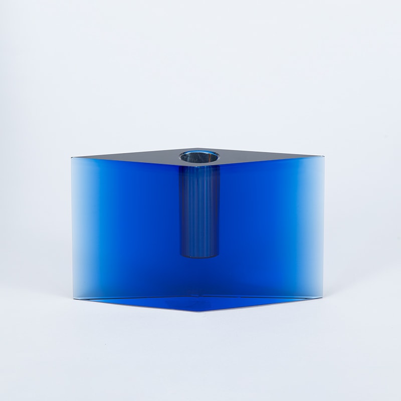 中国 硝子工芸 中華寶瓶 宝瓶 置物 保証書・ガラスケース付 N 9178A