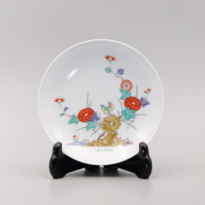 B97s 柿右衛門窯 煎茶碗 6客 松竹梅に菊図 「福」銘 箱無し B97s 柿右