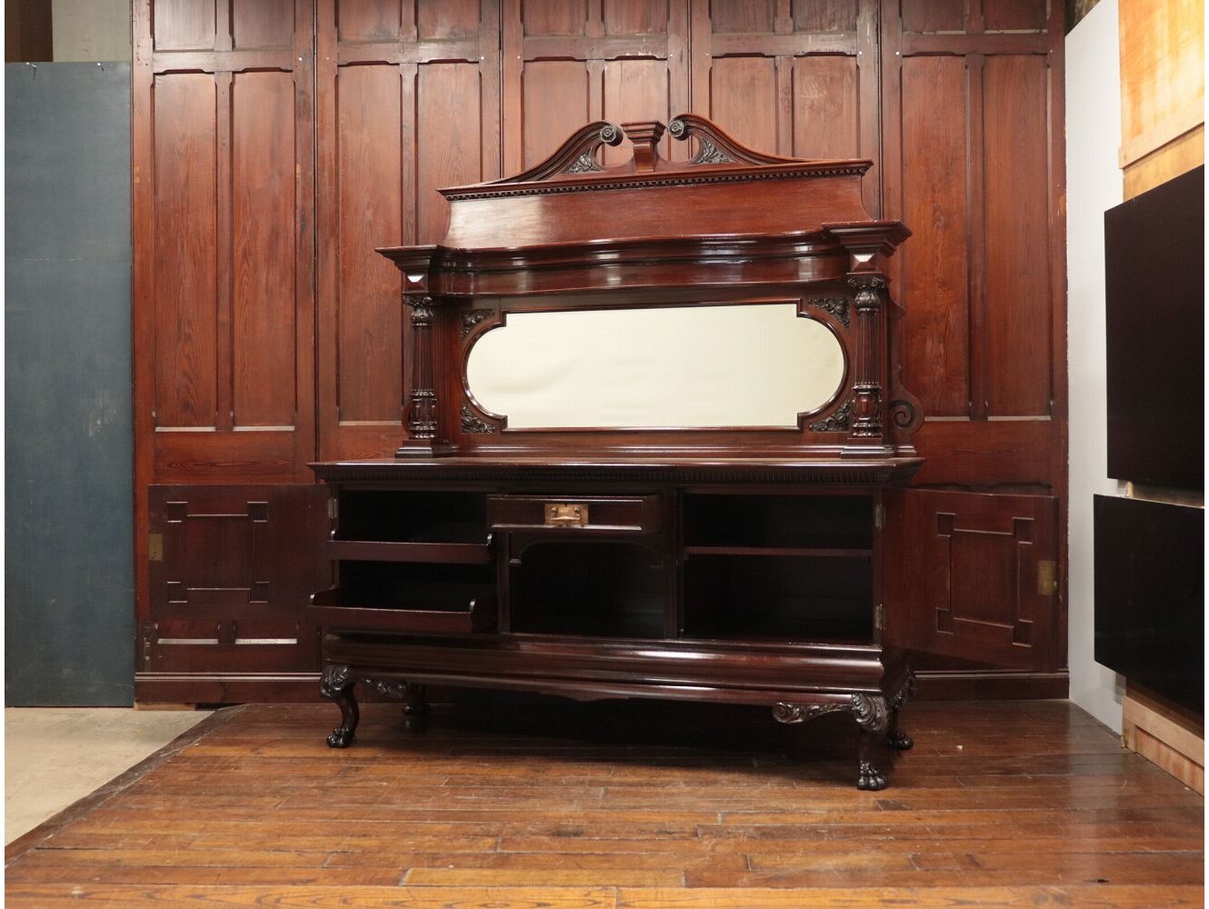 ミラーバックサイドボード | アンティーク家具,サイドボード,ミラー