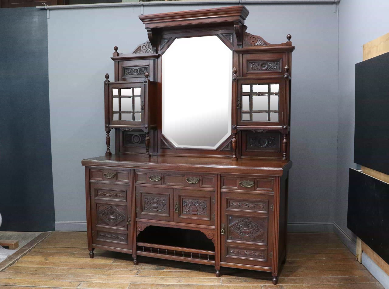 ミラーバックサイドボード | アンティーク家具,サイドボード,ミラー