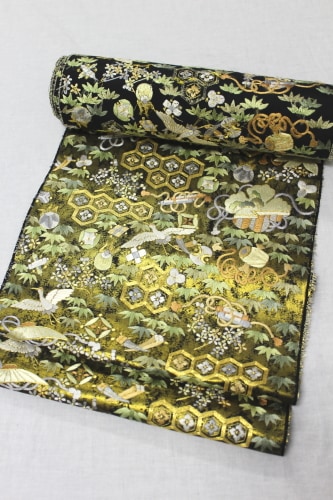 最高級総柄刺繍袋帯「引箔に宝尽くし」 | 販売着物商品,袋帯,礼装用