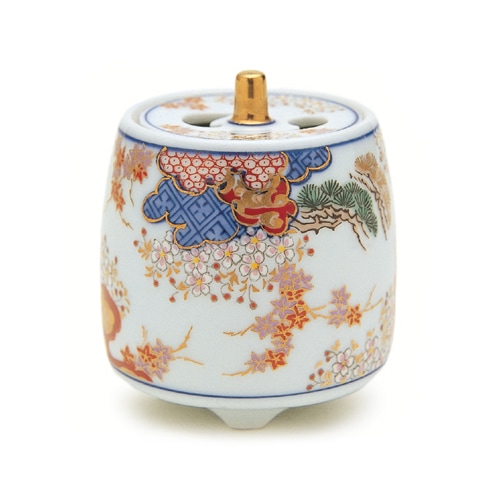 中国美術 白磁 香炉 φ15cm 茶道具 香具(K-RC960)