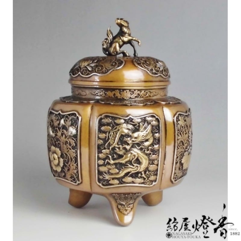 Yahoo!オークション - ∇花∇金工師【大峰】作 高岡銅器 蝋型鋳銅 高彫