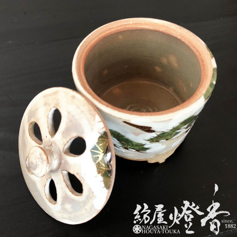 香器『香炉【乾山手松(けんざんでまつ)】紙箱入[京焼・清水焼/俊山]空
