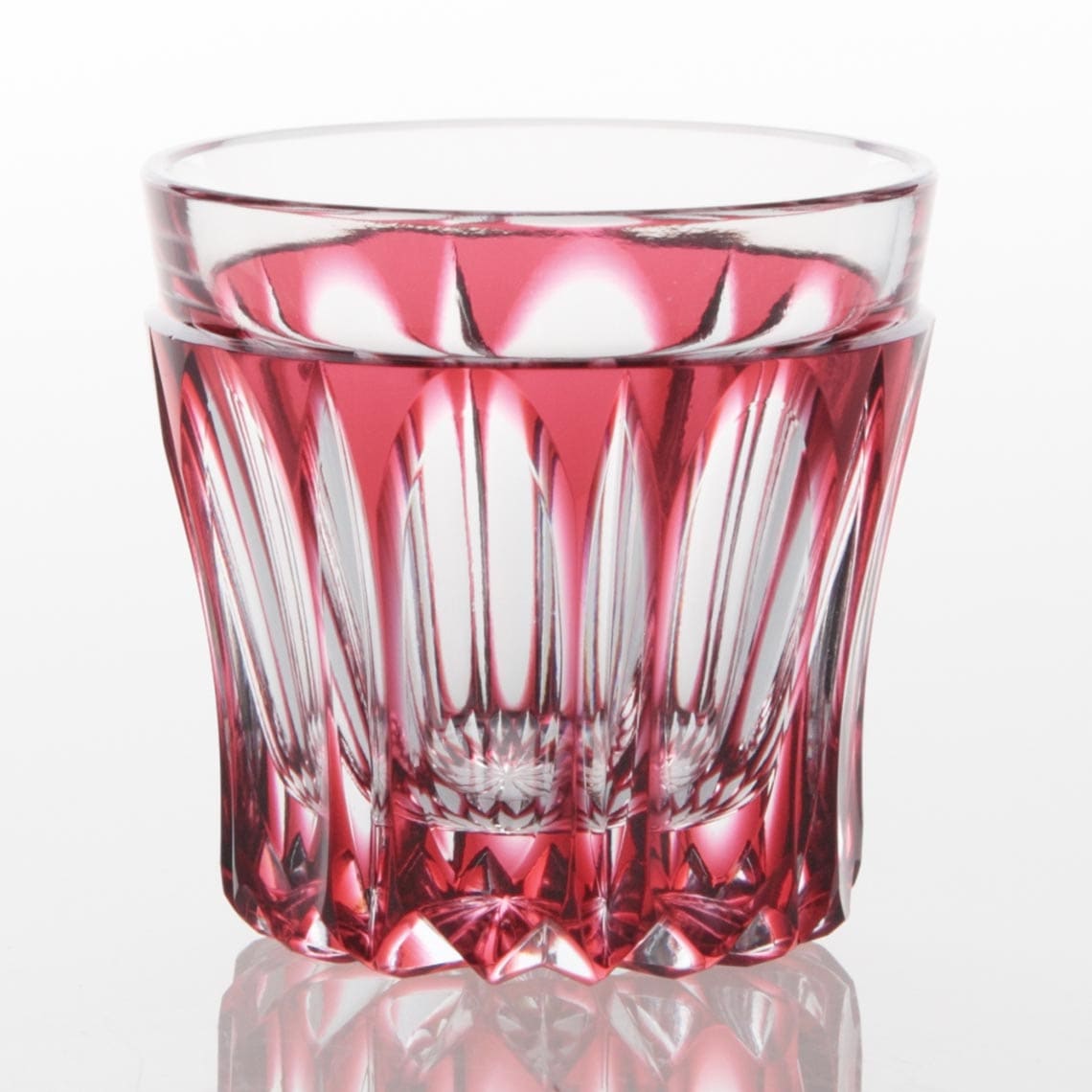 期間限定 大幅値引き中 氷コップ 大正ロマン 乳白金赤被せ切子 期間限定