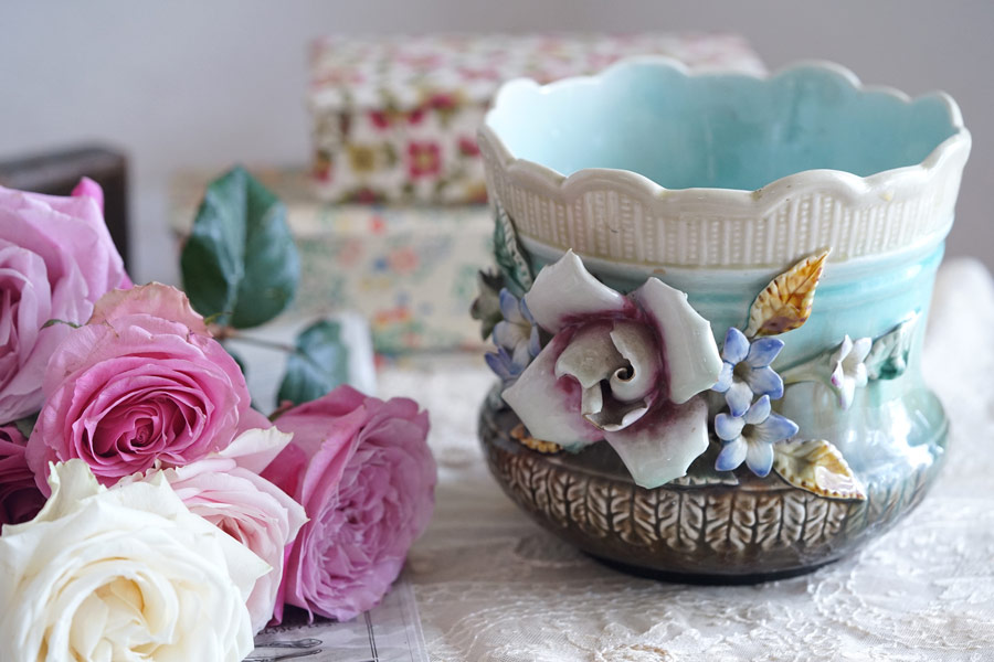 フランスアンティークの薔薇のジャルディニエール gc-1082の通販