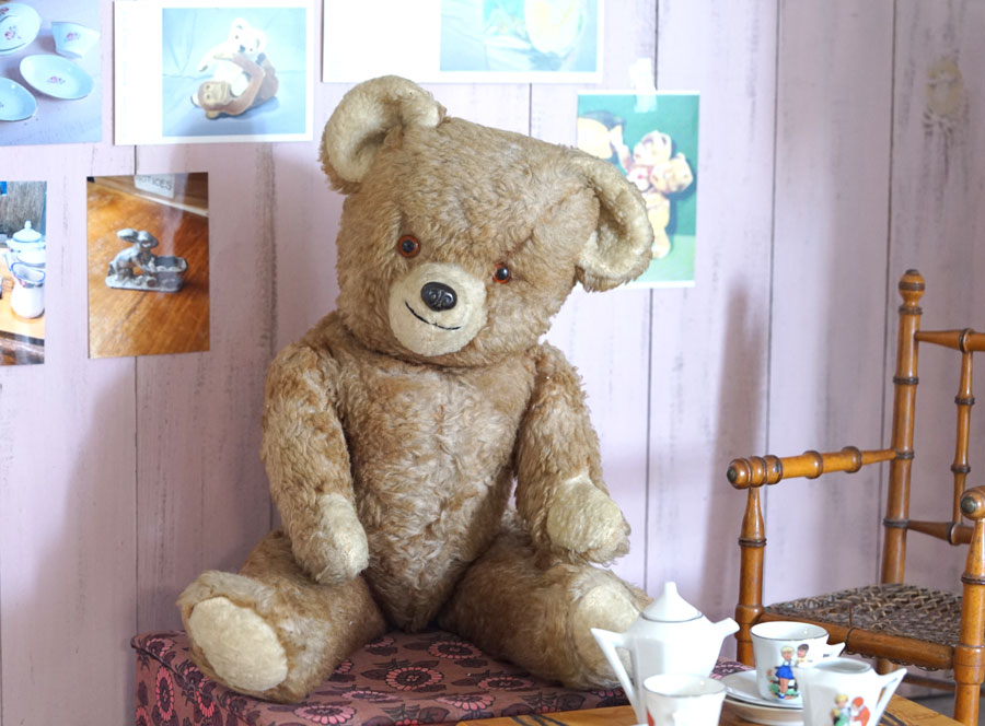 ヴィンテージフランスのブラウンのテディベア58cm 1960年代頃 gt-956の