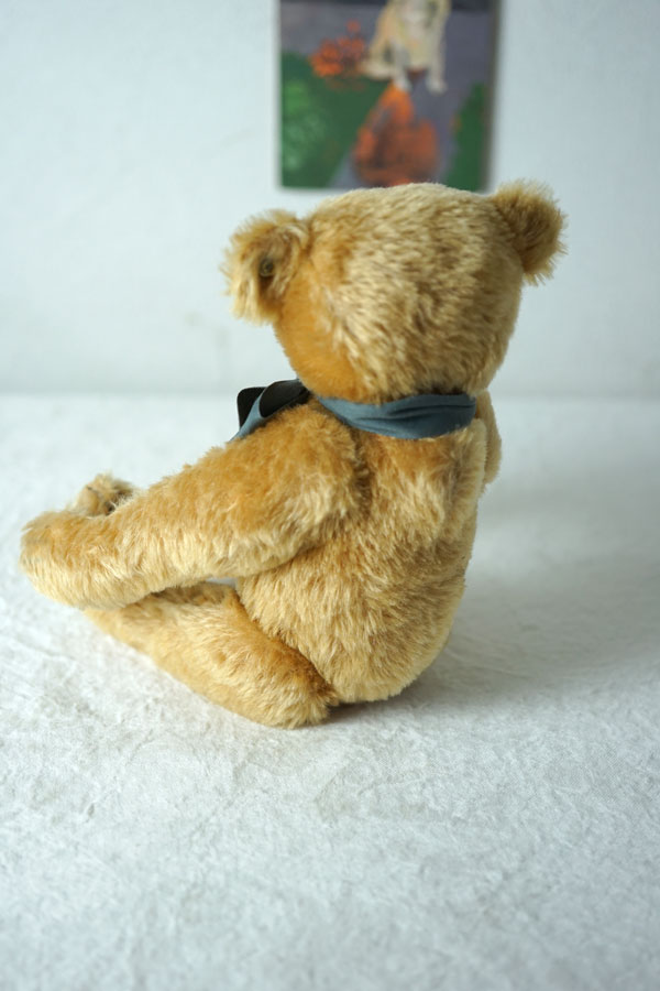 アンティークシュタイフのクッキー色のテディ―ベア33cm 1960年代頃gt