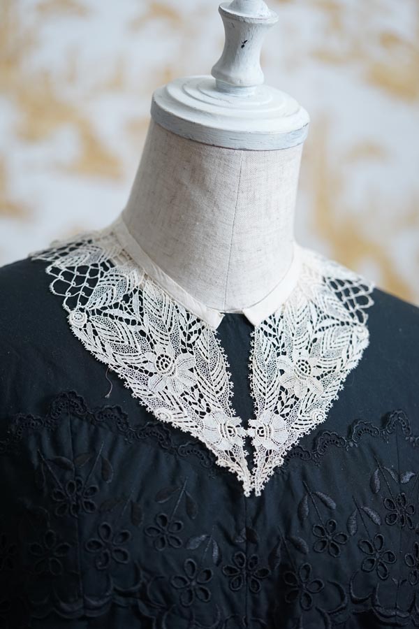 繊細なアンティークレース付け襟 gla-1736の通販｜こよなくアンティーク