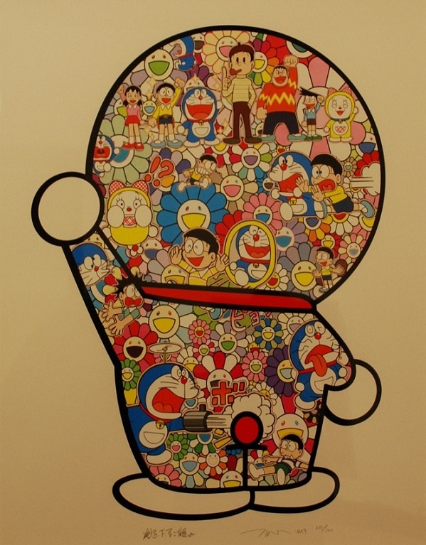 村上隆 おすわりドラえもん「毎日がお祭りだ！」ポスター作品 ZINGARO