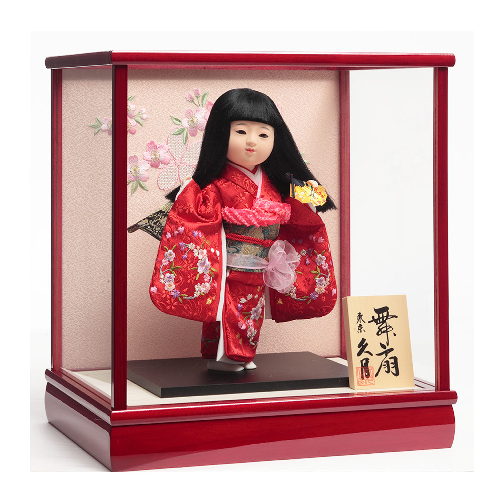 浮世人形ケース飾り 舞扇 73H-U5 | 浮世人形 | 【公式】 人形の久月