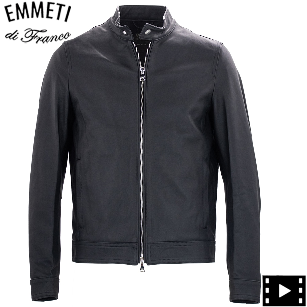 EMMETI エンメティCLINT 44 シングルライダースBLACK EMMETI