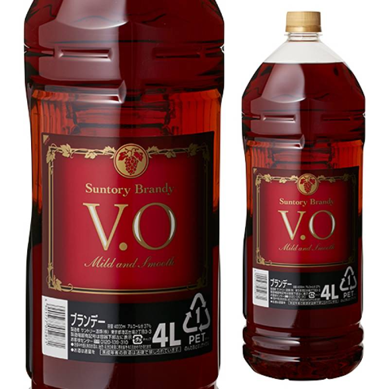 4本まで1梱包】 サントリー VO 4L 37度 4000ml ブランデー 長S