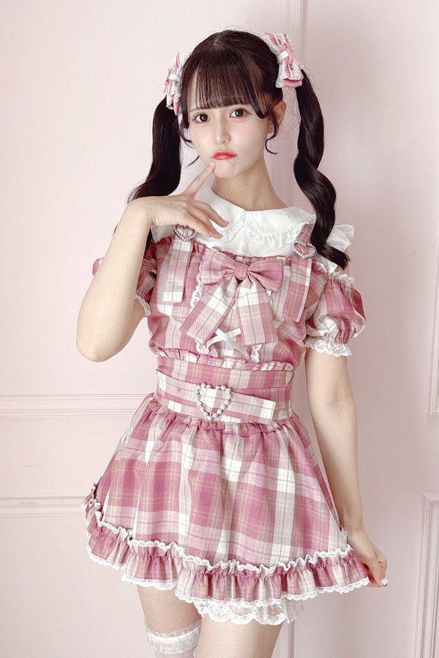 Princess Melody】チェックフレアスカパン - ピンク size-F | 地雷系