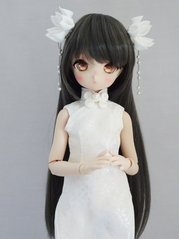 MDD(S) 金襴ロング華チャイナ（白華）【宅配便のみ】 | 【40cm】ミニ