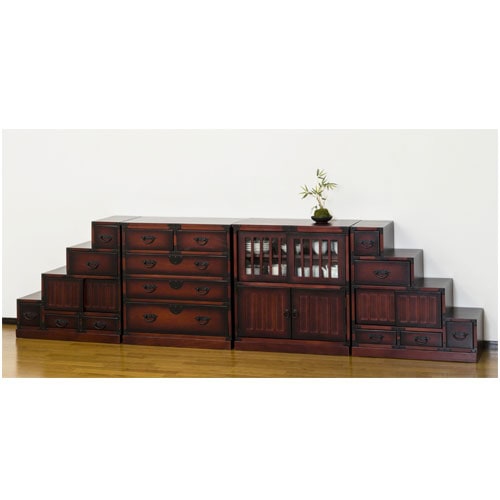 箪笥 民芸調 和箪笥 ワイドチェスト チェスト 和風タンス 桐 洋室 和室