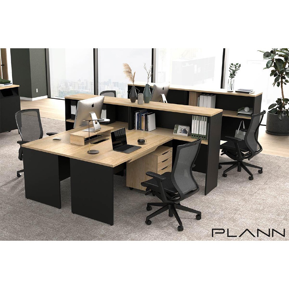 オフィスデスク 木製 引き出し付き 幅1200×奥行700mm ワークデスク