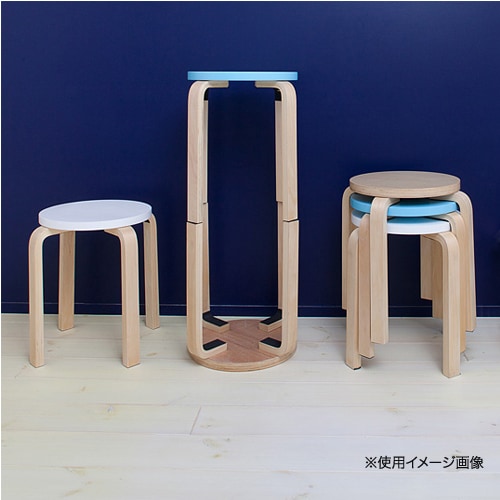 丸椅子 4脚セット 木製スツール 幅420×奥行420×高さ440mm Z-SHSC-1