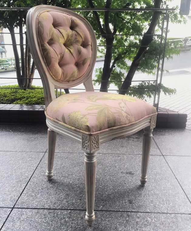 優雅なロココチェア ＊ピンクフラワー | シノワズリ シノワズリー