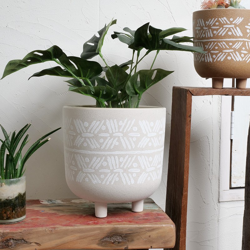 30%OFF 脚付セラミックプランター 植木鉢 L｜マライカ公式通販