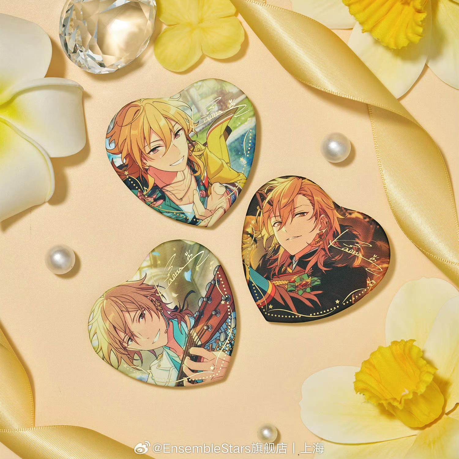 真白友也 中国 甜心ハート缶バッジ あんスタ バレンタイン 真白友也