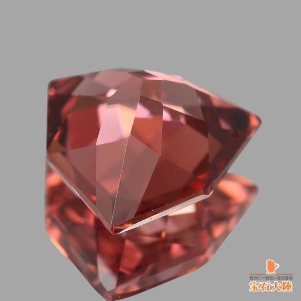 天然ジルコン 1.73ct 【ブラウニッシュルージュ】 カスタムトリリアント