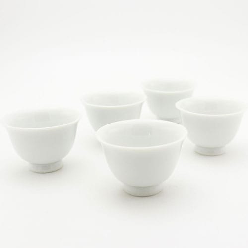 玉露用 茶碗50cc 5個セット 白磁 美濃焼の通販は【茶器のみのる園】