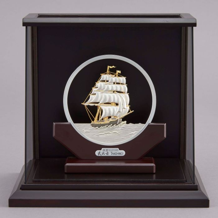 置物 丸型 帆船 | 宮本商行オンラインショップ : 銀製品 宮内庁御用達