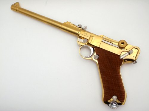 マルシン・金属製モデルガン完成品 ルガーP-08 8インチ 木製グリップ